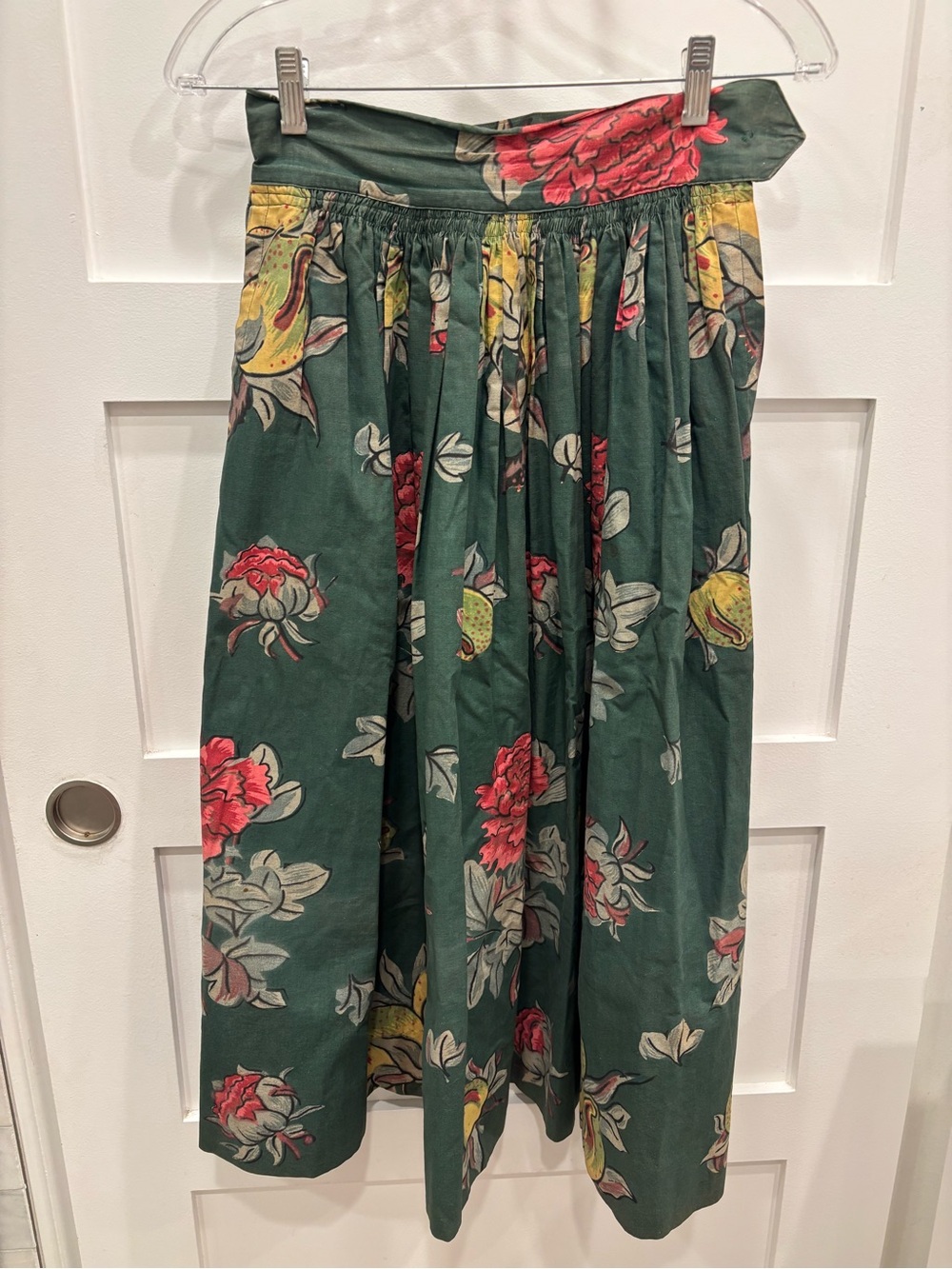 Vintage Louma Hand Printed Floral Skirt